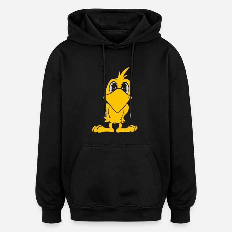 vogel - Oversized Unisex Hoodie - Schwarz