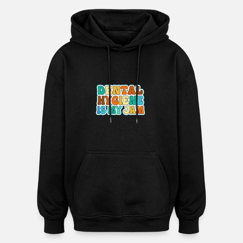 Réceptionniste Dentiste Dentiste dentaire - Sweat à capuche oversize unisexe - noir
