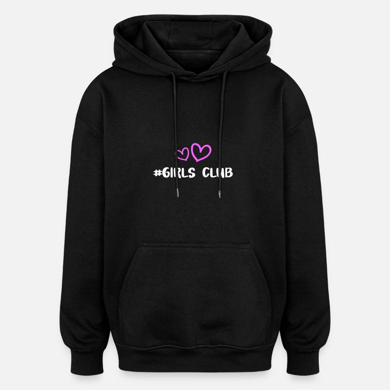 Club Filles Coeur - Sweat à capuche oversize unisexe - noir