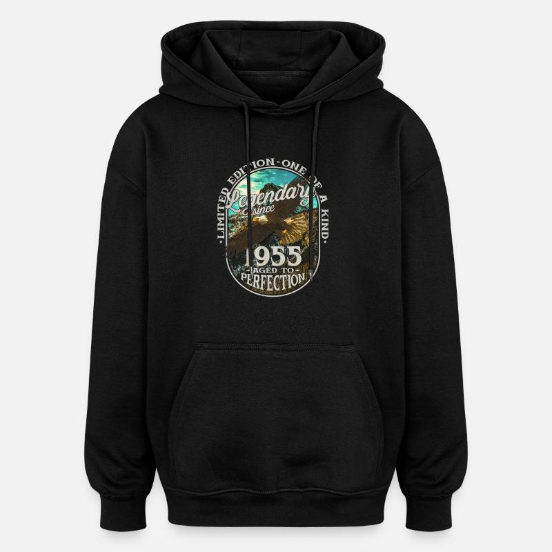 Légendaire depuis 1955 - Sweat à capuche oversize unisexe - noir