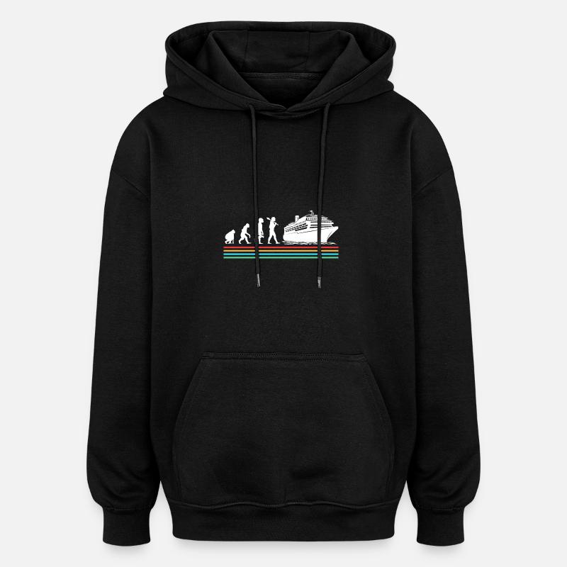 Cruise Cruise Ship Evolution - Oversized Unisex Hoodie - black