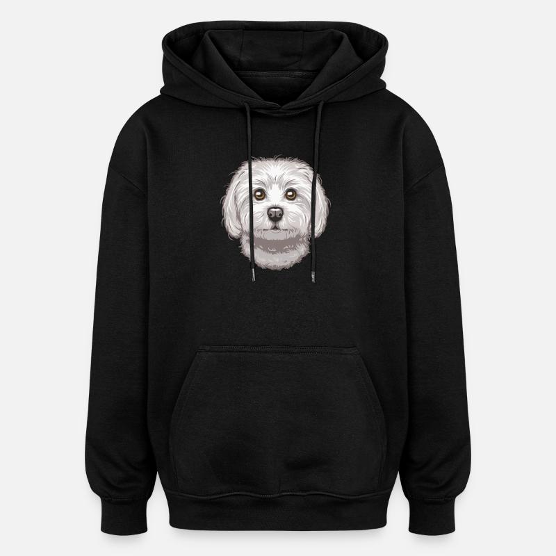 Maltese - Sweat à capuche oversize unisexe - noir