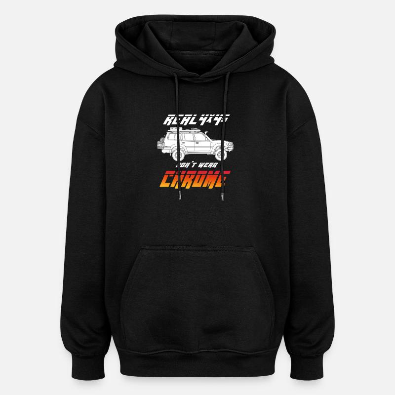 Land cruiser - Sweat à capuche oversize unisexe - noir