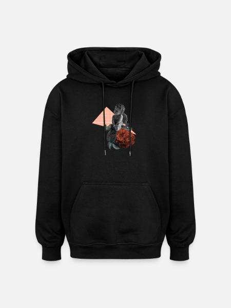 Cherub Rose Ästhetik - Oversized Unisex Hoodie - Schwarz