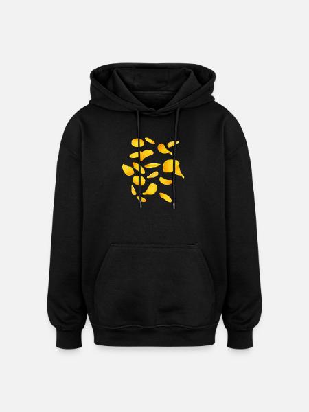 bright gold potato chips - Oversized Unisex Hoodie - black