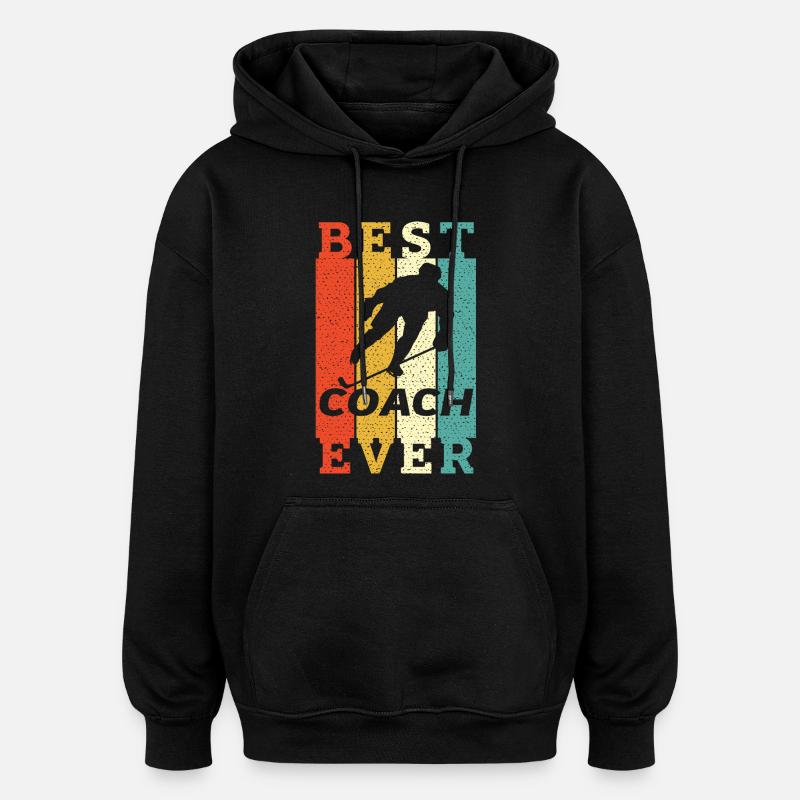 Hockey Meilleur Entraîneur - Sweat à capuche oversize unisexe - noir