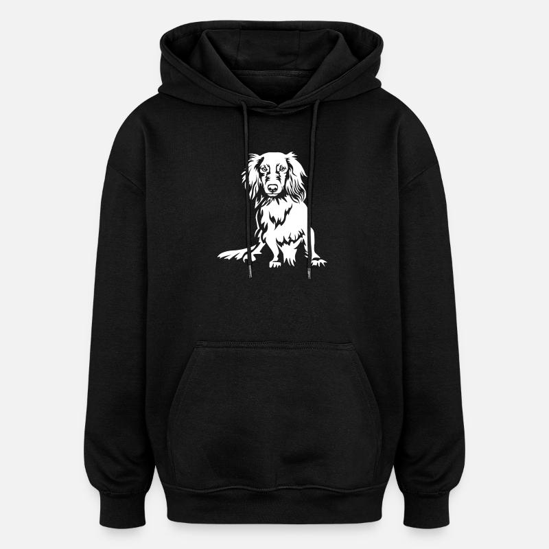Dachshund "Black Edition" - Oversized Unisex Hoodie - black