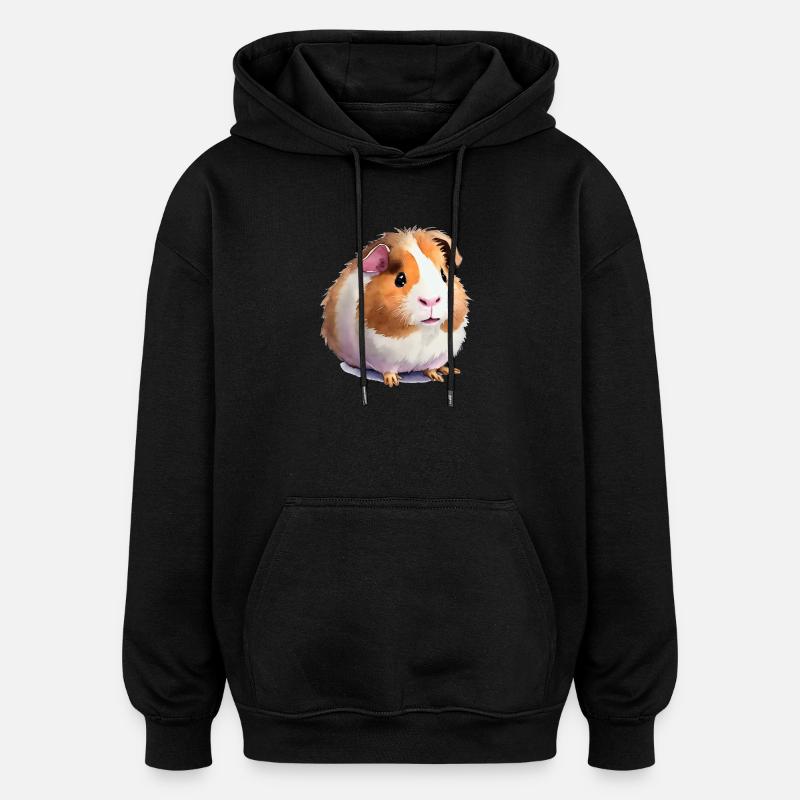 Cochon d’Inde mignon - Sweat à capuche oversize unisexe - noir