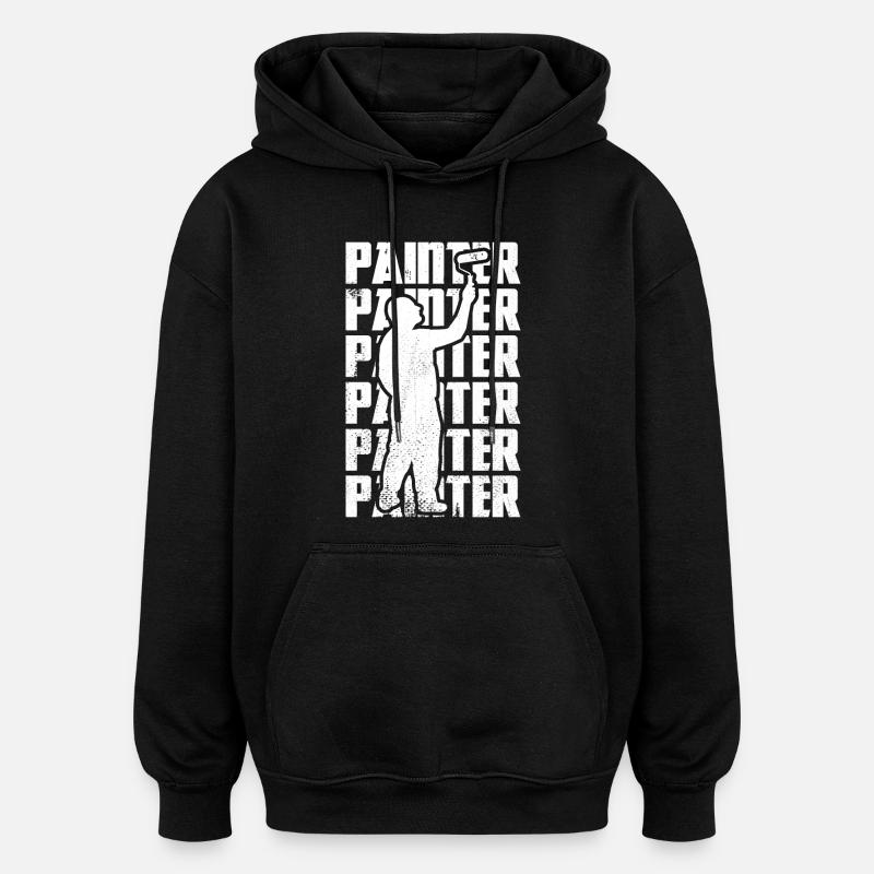 Maître peintre - Sweat à capuche oversize unisexe - noir