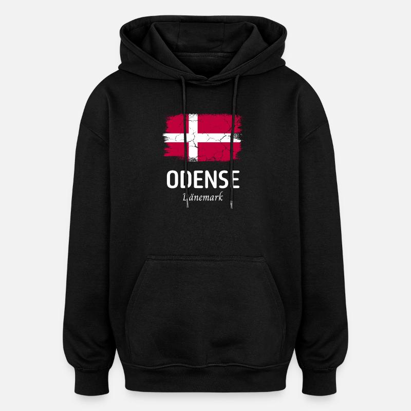 Odense - Oversized Unisex Hoodie - black