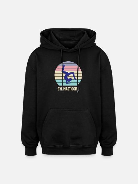 Gymnast Gymnastics Handstand Gymnastics Acrobatics - Oversized Unisex Hoodie - black