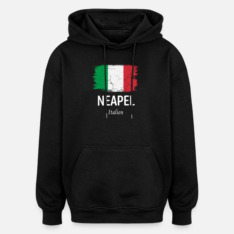 Naples - Sweat à capuche oversize unisexe - noir