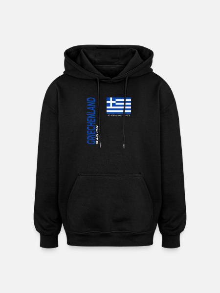 Iraklion - Oversized Unisex Hoodie - black