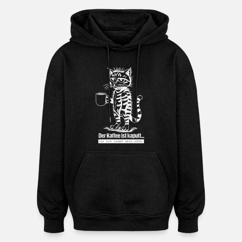 The coffee is broken... - Oversized Unisex Hoodie - black