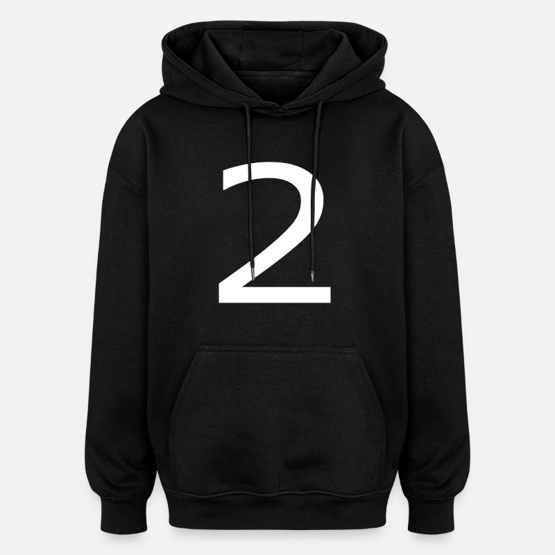 2 - Sweat à capuche oversize unisexe - noir