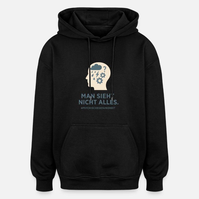 On ne voit pas tout. - Sweat à capuche oversize unisexe - noir