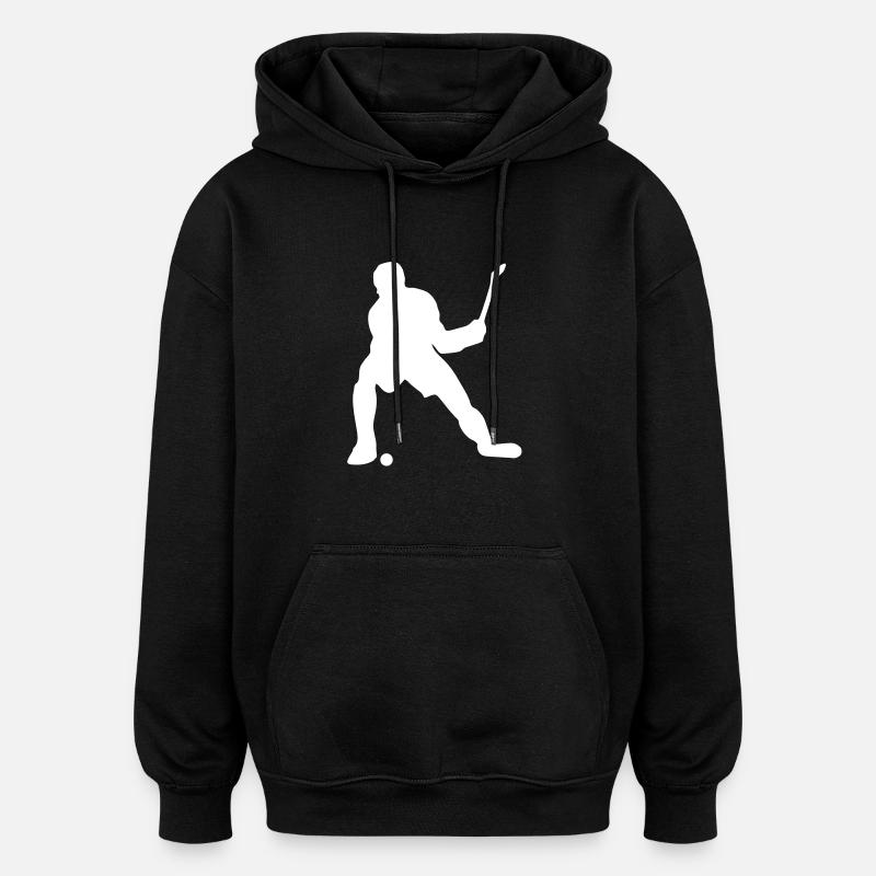 hockey - Sweat à capuche oversize unisexe - noir