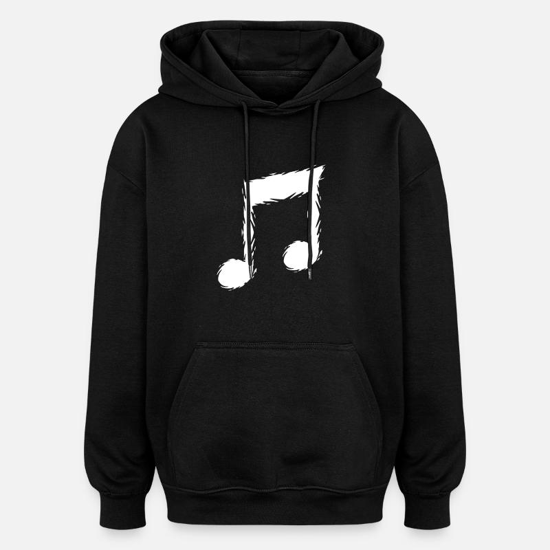 Musiknote Musik Design Sänger - Oversized Unisex Hoodie - Schwarz
