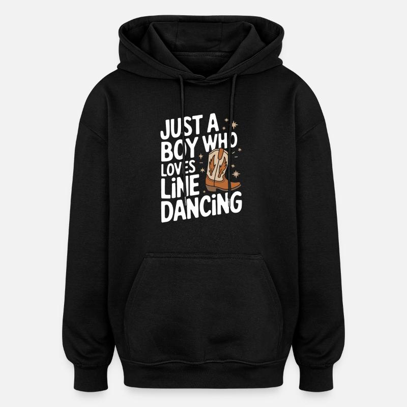 Danse en ligne Danseurs - Sweat à capuche oversize unisexe - noir