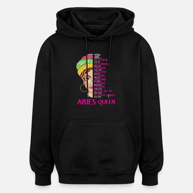 Sternzeichen Widder - Oversized Unisex Hoodie - Schwarz