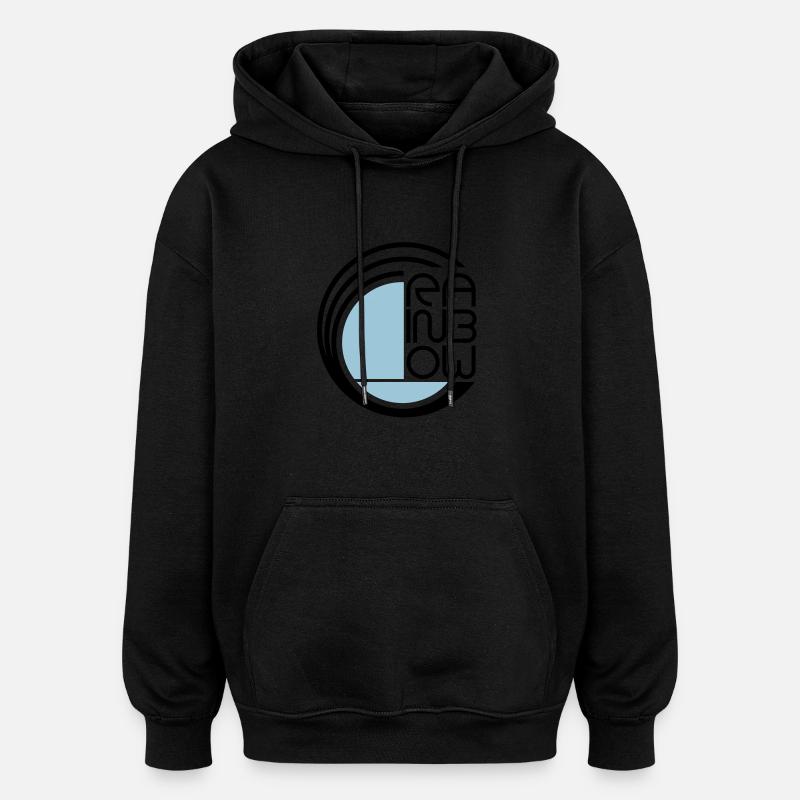 rainbow_f2 - Oversized Unisex Hoodie - black