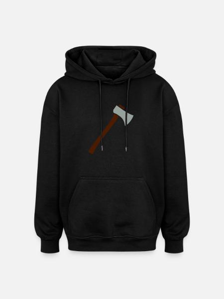 Hache - Sweat à capuche oversize unisexe - noir