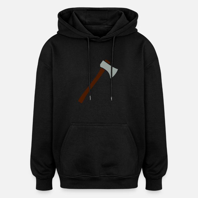 Hache - Sweat à capuche oversize unisexe - noir