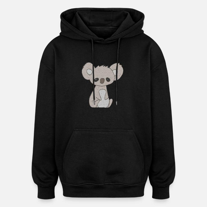 koala bär - Oversized Unisex Hoodie - Schwarz