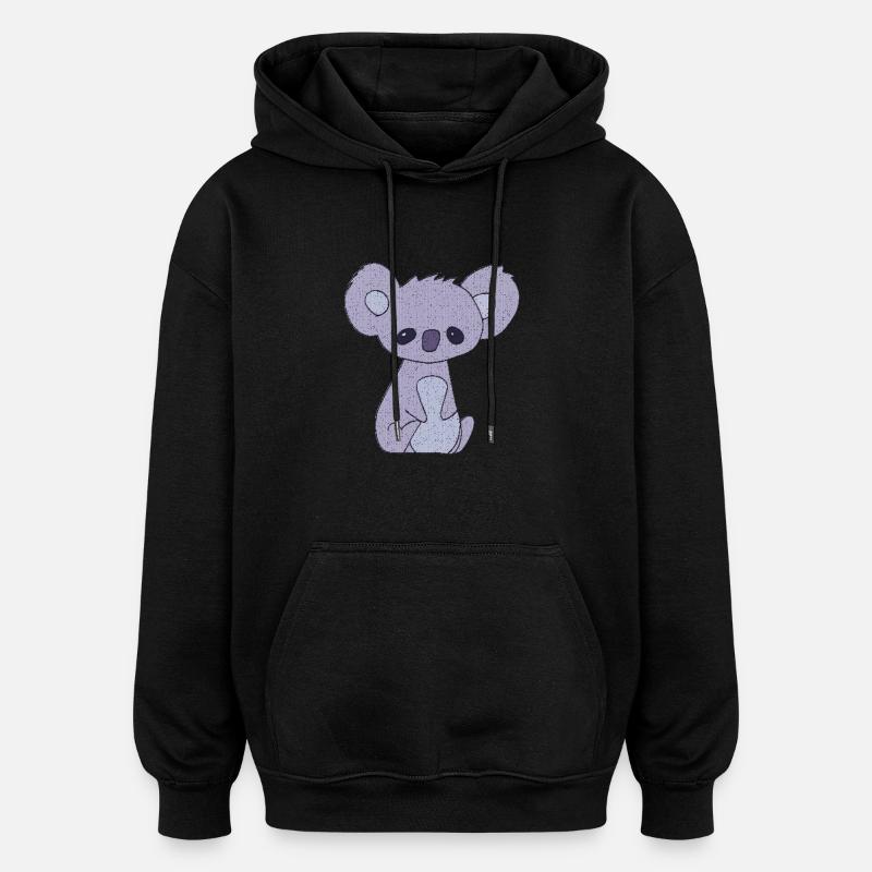 koala lila - Oversized Unisex Hoodie - Schwarz