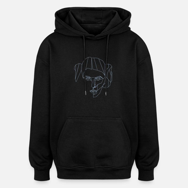 Ligne Leia - Sweat à capuche oversize unisexe - noir