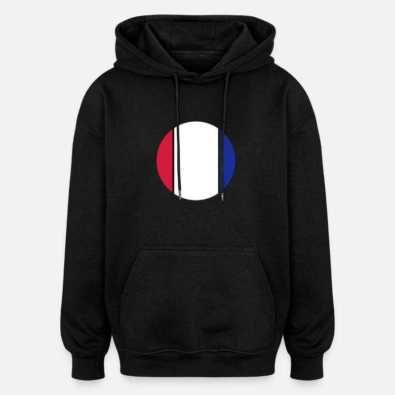 frankreich_rund_50 - Oversized Unisex Hoodie - black