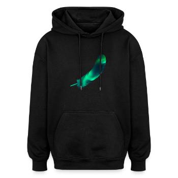 Plume cool - Sweat à capuche oversize unisexe - noir - Devant - Noah (186cm)