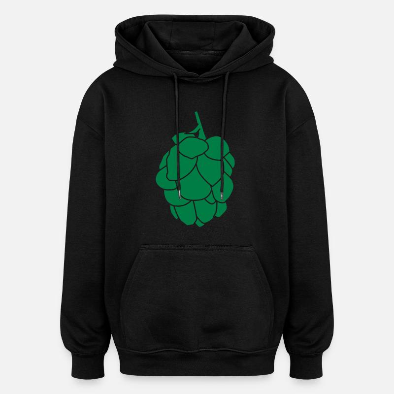 Hopfendolde - Oversized Unisex Hoodie - Schwarz