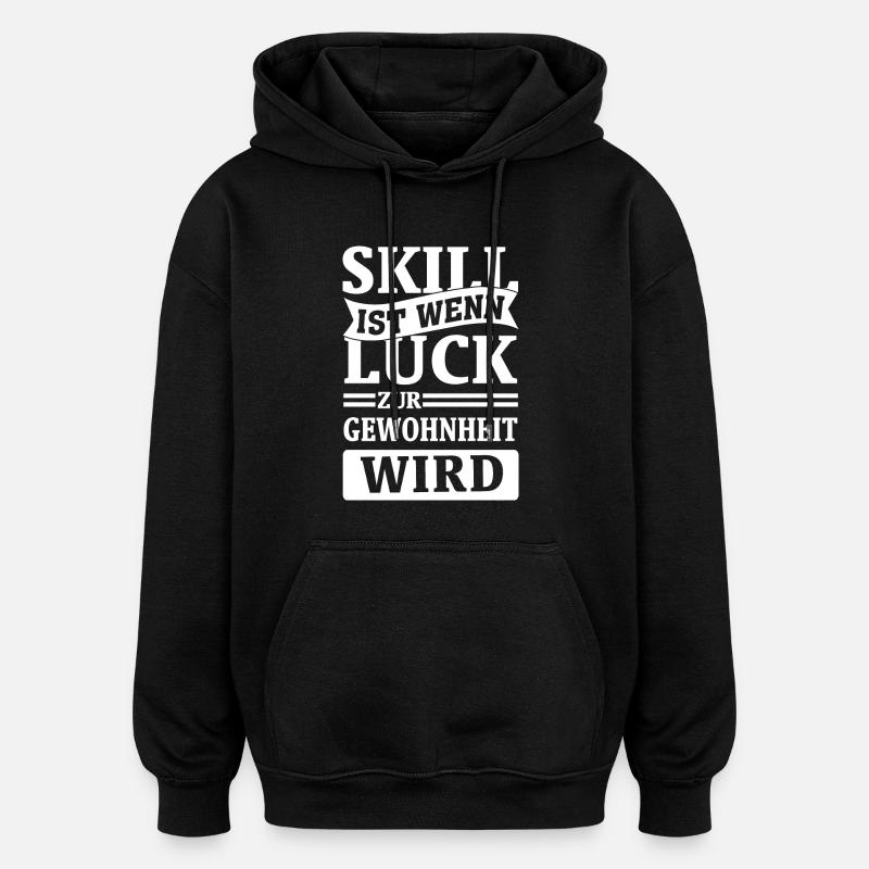 Skill - Oversized Unisex Hoodie - Schwarz