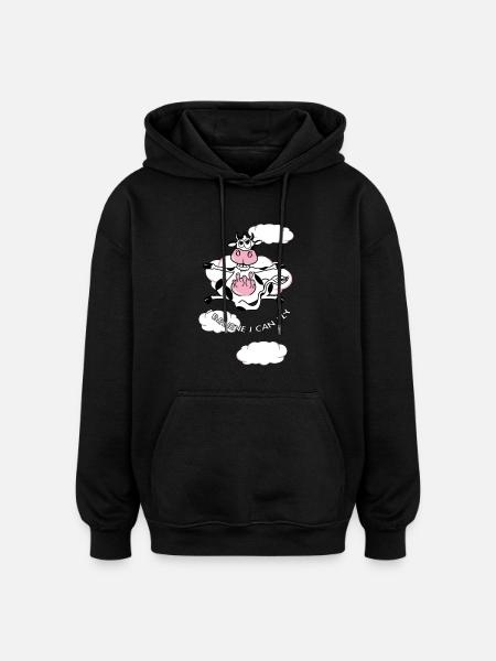 i believe i can fly - Sweat à capuche oversize unisexe - noir