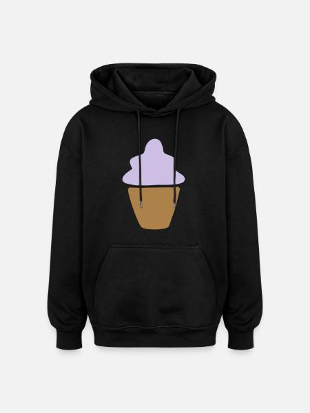 Cupcake Baking Gift - Oversized Unisex Hoodie - black