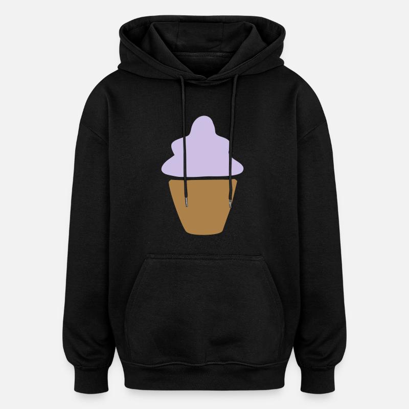 Cupcake Backen Geschenk - Oversized Unisex Hoodie - Schwarz