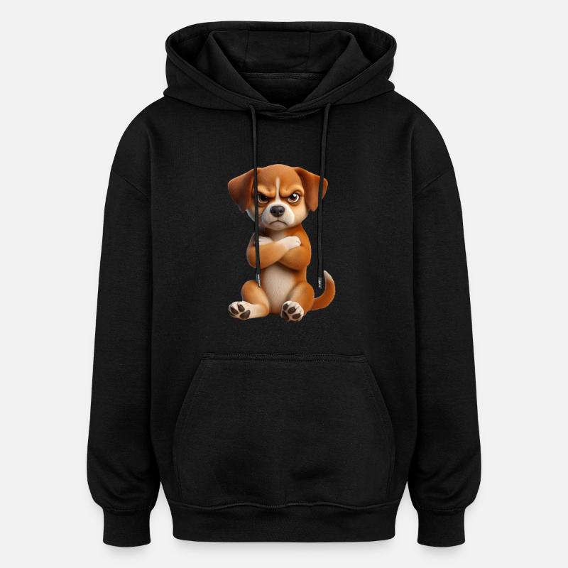 Chien sinistre 1 - Sweat à capuche oversize unisexe - noir