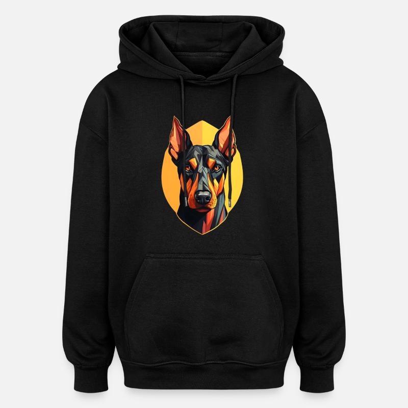 Dobermannhalter cooler Dobermann - Oversized Unisex Hoodie - Schwarz