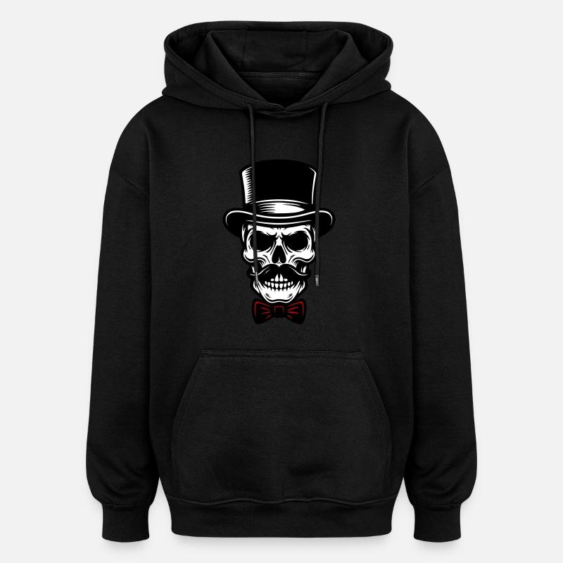 Groom Skull Skeleton - Oversized Unisex Hoodie - black