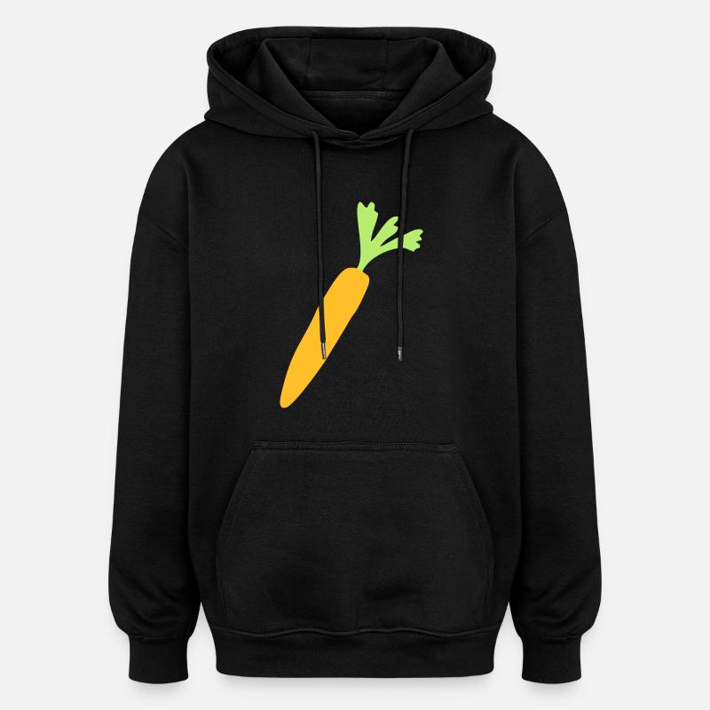 carotte - Sweat à capuche oversize unisexe - noir