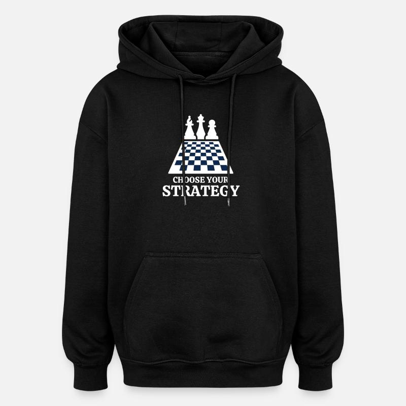 chess, chess, chess and mat - Oversized Unisex Hoodie - black
