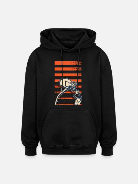 Joueurs de basket-ball - Sweat à capuche oversize unisexe - noir