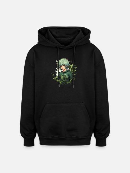 Manga Design - Oversized Unisex Hoodie - Schwarz