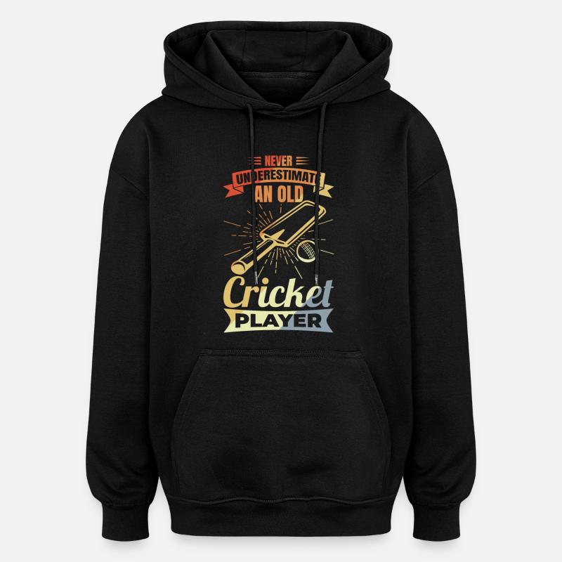 Grand-père de cricket - Sweat à capuche oversize unisexe - noir