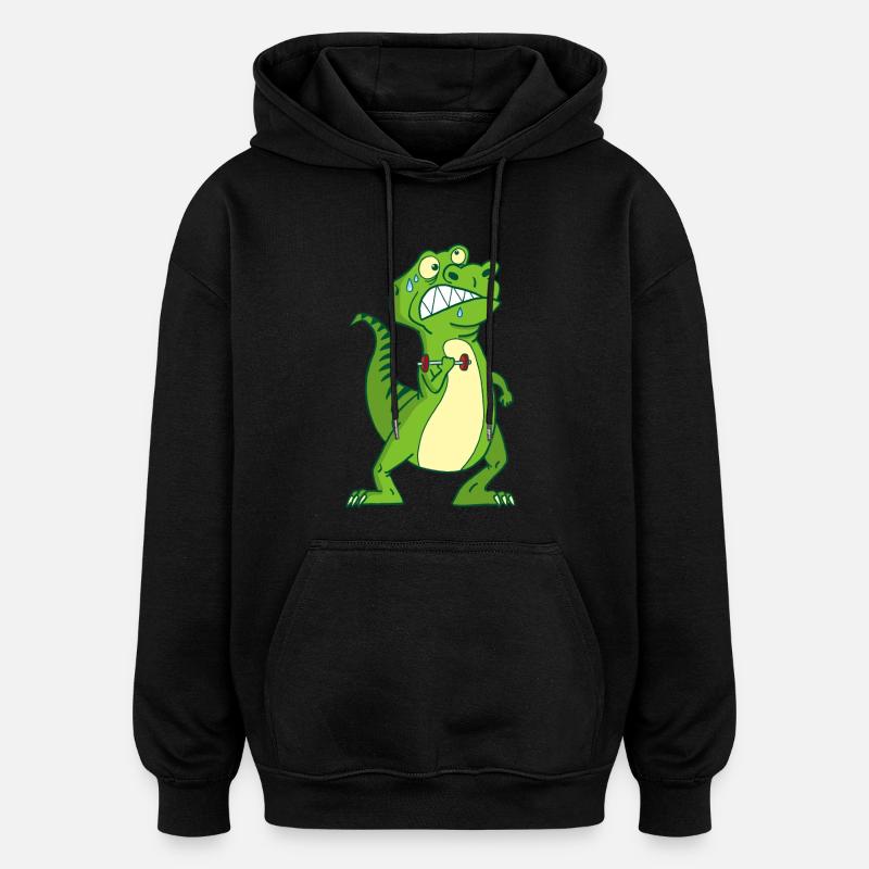 Kräftiger Dinosaurier - Oversized Unisex Hoodie - Schwarz