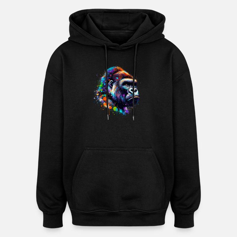 Gorilla - Oversized Unisex Hoodie - black