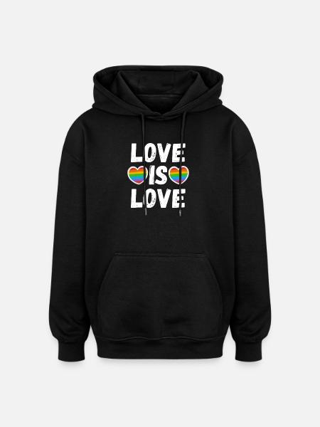 Love is love - Oversized Unisex Hoodie - black