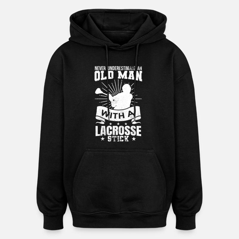 Grand-père joueur de crosse - Sweat à capuche oversize unisexe - noir
