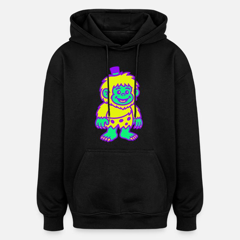 Guy with a hat - Oversized Unisex Hoodie - black